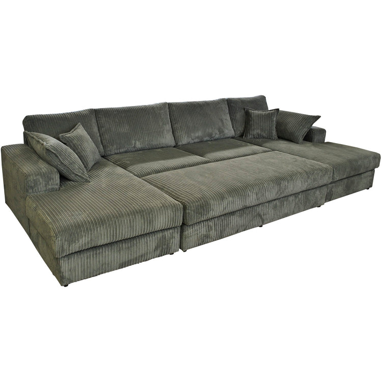 Regal Luxe Large Rest U Shape Cinema Sofa with Spacious Footstool