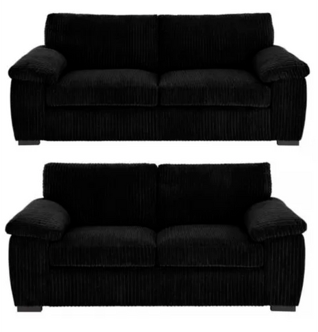 Amalfi Jumbo Cord Upholstered 3 And 2 Sofa Set