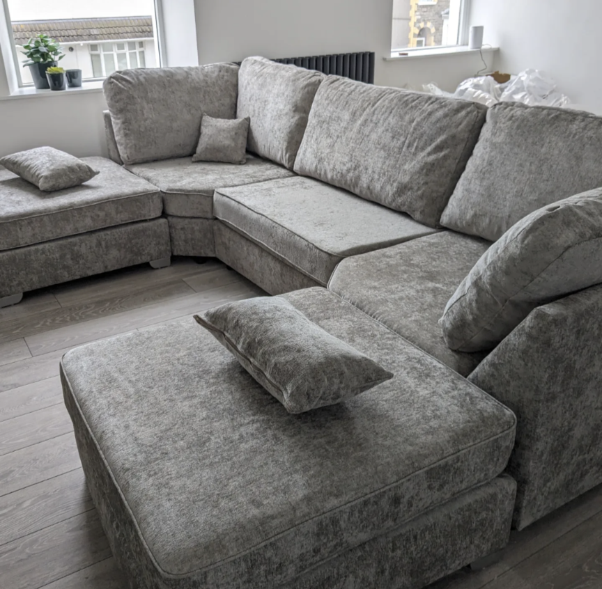 Bishop Truffle U Shape Fullback Corner Sofa