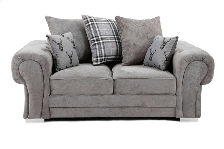 Verona 2 Seater Grey Fabric Sofa