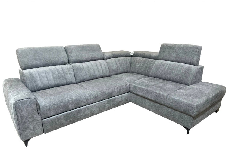 Lawrence Storage Sofa Bed Grey Fabric