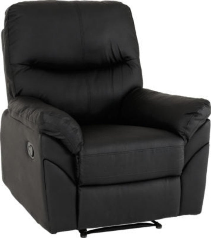 Capri Reclining Chair Black Faux Leathervendor##seotitleproduct-colour##