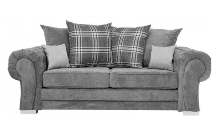 Verona 3 Seater Sofa Grey Fabric