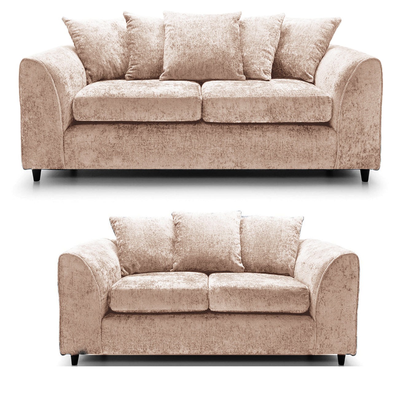 Rosa Soft Chenille 3 Seater + 2 Seater Sofa Set