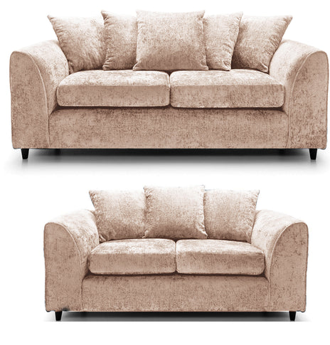 Rose Soft Chenille 3 Seater + 2 Seater Sofa Set