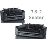 Bella Black luxurious crushed velvet