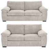 Amalfi Jumbo Cord Upholstered 3 And 2 Sofa Set