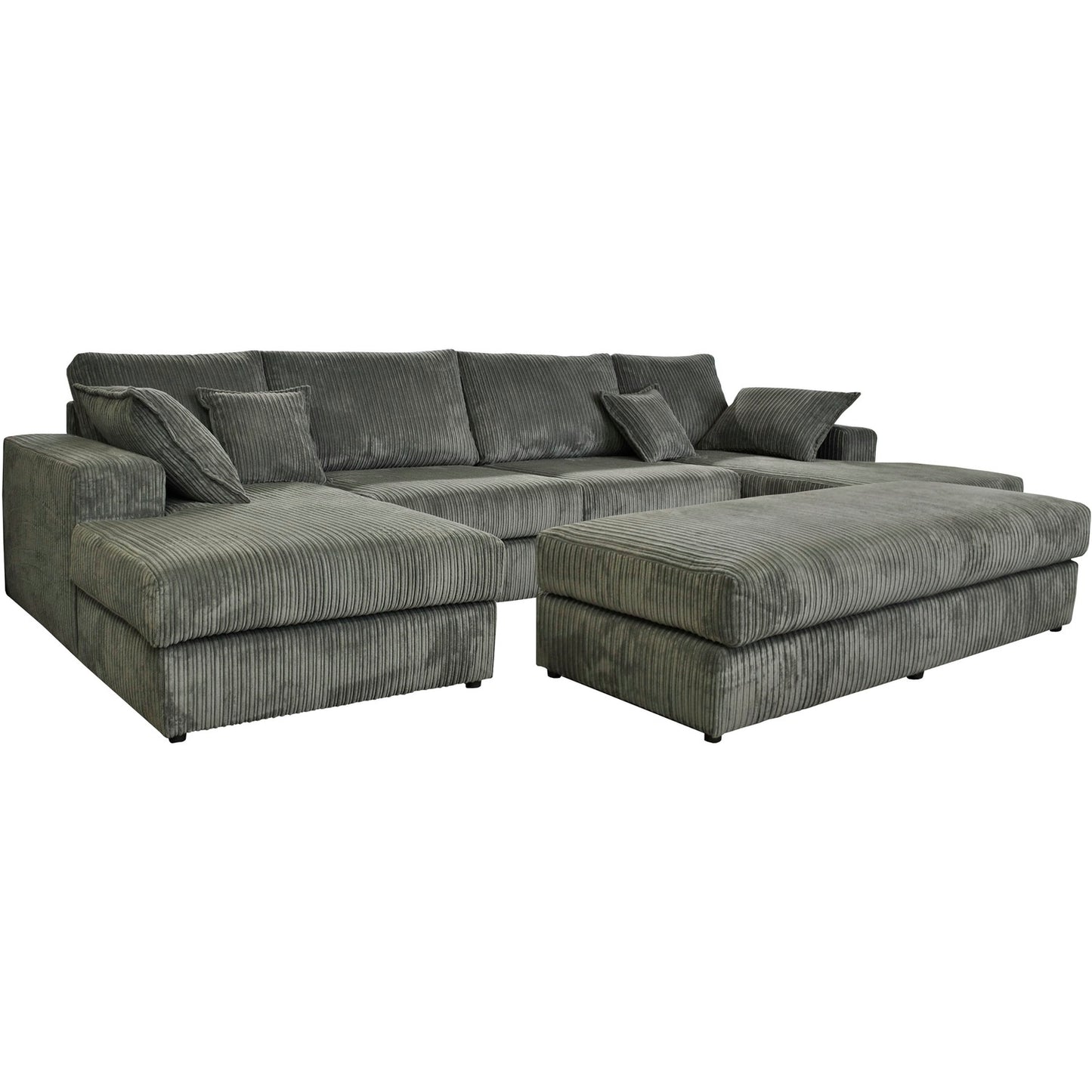 Regal Luxe Large Rest U Shape Cinema Sofa with Spacious Footstool