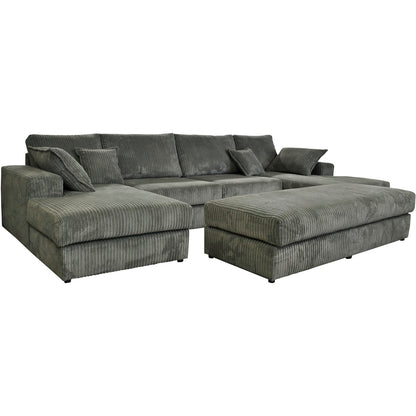 Regal Luxe Large Rest U Shape Cinema Sofa with Spacious Footstool