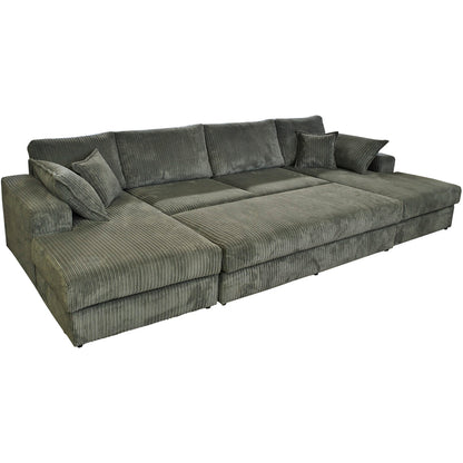Regal Luxe Large Rest U Shape Cinema Sofa with Spacious Footstool