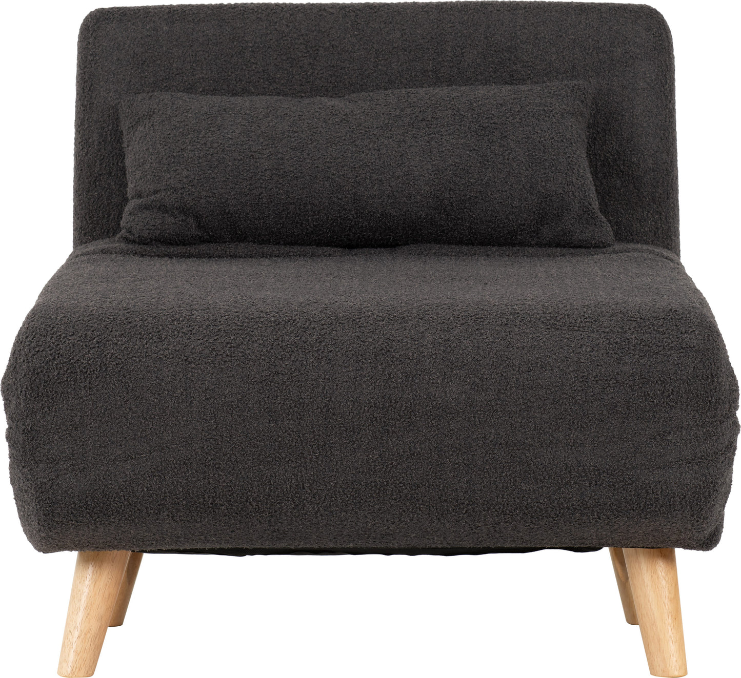 Astoria Chair Bed Grey Boucle Fabric