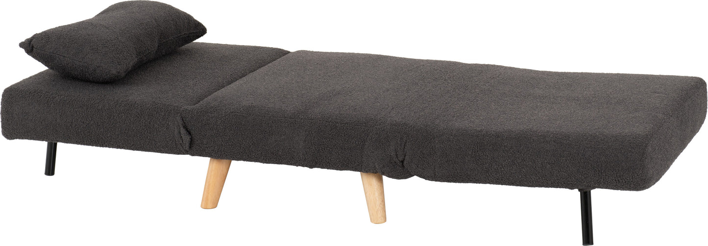 Astoria Chair Bed Grey Boucle Fabric
