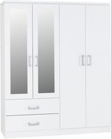 Charles 4 Door 2 Drawer Mirrored Wardrobe