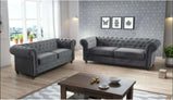 Chesterfield Sofa Set Grey 3+2 Seatervendor##seotitleSofasproduct-colour##