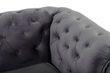 Chesterfield Sofa Set Grey 3+2 Seatervendor##seotitleSofasproduct-colour##