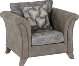 Grace Chair Silver/Grey Fabric