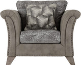 Grace Chair Silver/Grey Fabric