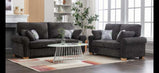 Cambridge Grey  Fabric 3+2 Sofa Set Full back Cushions