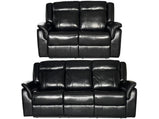 Pryme genuine Leather combination Reclining Sofa Set