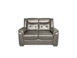 Falcon Aire Leather Sofa Set in Grey and Brown