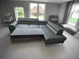 Lawrence Storage Sofa Bed Plush Grey Fabric