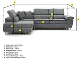 Amaro Corner Storage Sofa bed