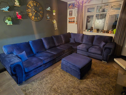 Verona Fabric 7 Seater Large Corner Sofa