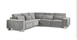 Sloane Modern Large Plush Velvet Corner Sofa