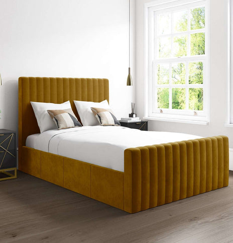 Khloe Side Opening Ottoman Bed mustard yellowvendor##seotitleStorage bedsproduct-colour##