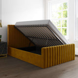 Khloe Side Opening Ottoman Bed mustard yellowvendor##seotitleStorage bedsproduct-colour##