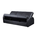 Kimberley PU Leather Storage and sofa bed