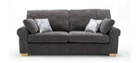 Cambridge Grey  Fabric 3+2 Sofa Set Full back Cushions