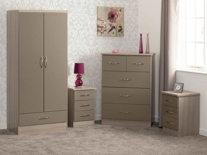 Nevada 2 Door 1 Drawer Wardrobe Bedroom Setvendor##seotitleArmoires & Wardrobesproduct-colour##