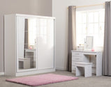 Nevada 2 Door Sliding Wardrobe White Gloss