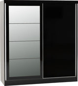 Nevada 2 Door Sliding Wardrobe Black Gloss