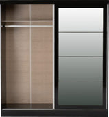 Nevada 2 Door Sliding Wardrobe Black Gloss