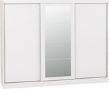 Nevada 3 Door Sliding Wardrobe White Gloss