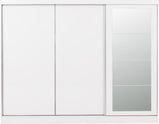 Nevada 3 Door Sliding Wardrobe White Gloss