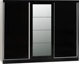 Nevada 3 Door Sliding Wardrobe White Gloss