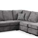 Nebraska Fabric Corner Sofa With Footstool