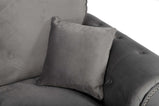 Oakland 2 Seater Sofa Plush Greyvendor##seotitlePluah Velvet Sofasproduct-colour##