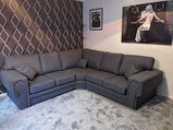 Wilcot Grey Fabric Corner Sofa