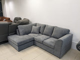 Hilton Grey Fabric Corner sofa