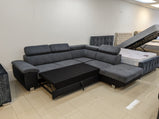 Artic Fabric Storage Sofa Bed Corner