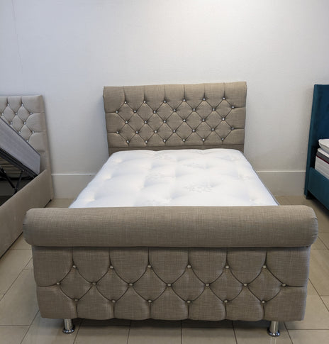 Amaro Sleigh Bed with 1000 pocket Sprung Mattress