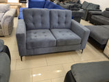 London 3+2 plush grey sofa set