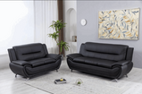 Mila Faux Leather Sofa Set