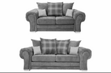 Verona Scatter Grey Fabric 3+2 Seater Sofa Set