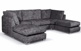 Bishop U shape Alaska Charcoal Sofa Corner