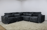 Sloane Modern Large Plush Velvet Corner Sofa